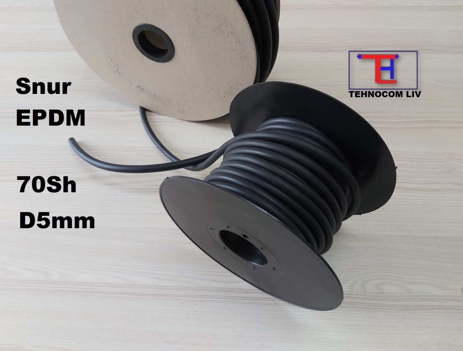 Șnur rotund 5mm din cauciuc EPDM70