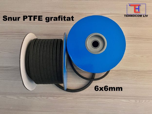 Snur grafitat de etansare cu PTFE 6x6mm